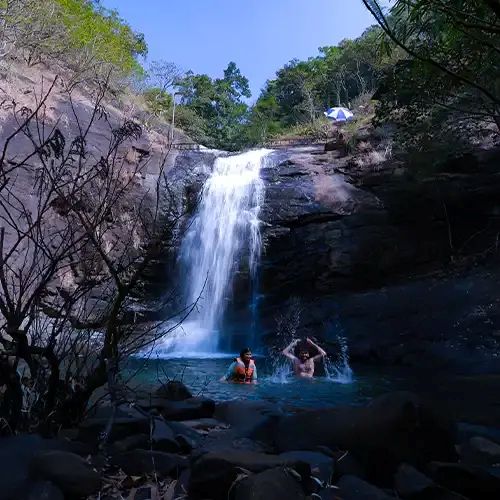 cascading Ezharakund Waterfalls