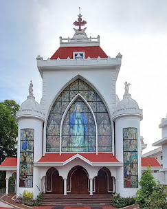 Gothic-style facade of St. Mary’s Forane Church in Taliparamba